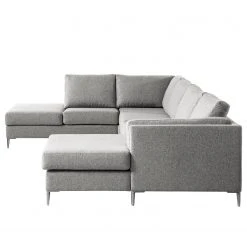 Studio Copenhagen Wohnlandschaft COSO Classic+ - Webstoff Inze: Hellgrau - Longchair davorstehend rechts / Ottomane links - Bettkasten - Chrom glänzend 35 Studio Copenhagen Wohnlandschaft COSO Classic+ - Webstoff Inze: Hellgrau - Longchair davorstehend rechts / Ottomane links - Bettkasten - Chrom glänzend -Wohnzimmermöbel boutique en ligne 1000212027 200811 17103901668 DETAILS P000000001000212027