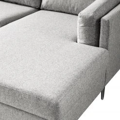 Studio Copenhagen Wohnlandschaft COSO Classic+ - Webstoff Inze: Hellgrau - Longchair davorstehend rechts / Ottomane links - Bettkasten - Chrom glänzend 51 Studio Copenhagen Wohnlandschaft COSO Classic+ - Webstoff Inze: Hellgrau - Longchair davorstehend rechts / Ottomane links - Bettkasten - Chrom glänzend -Wohnzimmermöbel boutique en ligne 1000212027 200811 17104301677 DETAILS P000000001000212027