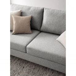 Studio Copenhagen Wohnlandschaft COSO Classic+ - Webstoff Inze: Hellgrau - Longchair davorstehend rechts / Ottomane links - Bettkasten - Chrom glänzend 44 Studio Copenhagen Wohnlandschaft COSO Classic+ - Webstoff Inze: Hellgrau - Longchair davorstehend rechts / Ottomane links - Bettkasten - Chrom glänzend -Wohnzimmermöbel boutique en ligne 1000212027 200923 09521000722 DETAILS P000000001000212027