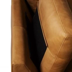 Studio Copenhagen Wohnlandschaft COSO Classic+ - Echtleder Taru: Hellbraun - Longchair davorstehend rechts / Ottomane links - Bettkasten - Chrom glänzend -Wohnzimmermöbel boutique en ligne 1000212033 200811 17221401096 DETAILS P000000001000212033