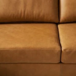 Studio Copenhagen Wohnlandschaft COSO Classic+ - Echtleder Taru: Hellbraun - Longchair davorstehend rechts / Ottomane links - Bettkasten - Chrom glänzend -Wohnzimmermöbel boutique en ligne 1000212033 200811 17221501097 DETAILS P000000001000212033