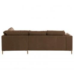 Studio Copenhagen Ecksofa COSO Classic+ mit Ottomane - Echtleder Taru: Nougat - Breite: 245 cm - Ottomane davorstehend rechts - Bettkasten - Eiche Dunkel -Wohnzimmermöbel boutique en ligne 1000212869 200825 13325800555 DETAILS P000000001000212869