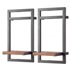 Ars manufacti Wandregal-Set Manchester II (5-teilig) - Akazie massiv / Metall - Akazie / Anthrazit -Wohnzimmermöbel boutique en ligne 1000213198 200527 13200800005 DETAILS P000000001000213198