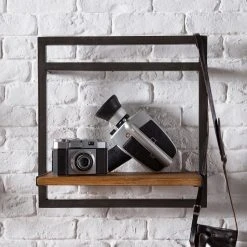 Ars manufacti Wandregal-Set Manchester II (5-teilig) - Akazie massiv / Metall - Akazie / Anthrazit -Wohnzimmermöbel boutique en ligne 1000213198 200527 13200900006 DETAILS P000000001000213198