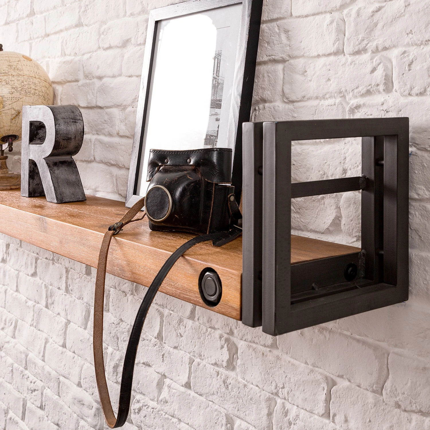 Ars manufacti Wandboard Manchester (2er-Set) - Akazie massiv / Metall - Akazie / Anthrazit - Breite: 150 cm 8 Ars manufacti Wandboard Manchester (2er-Set) - Akazie massiv / Metall - Akazie / Anthrazit - Breite: 150 cm – Bild 8