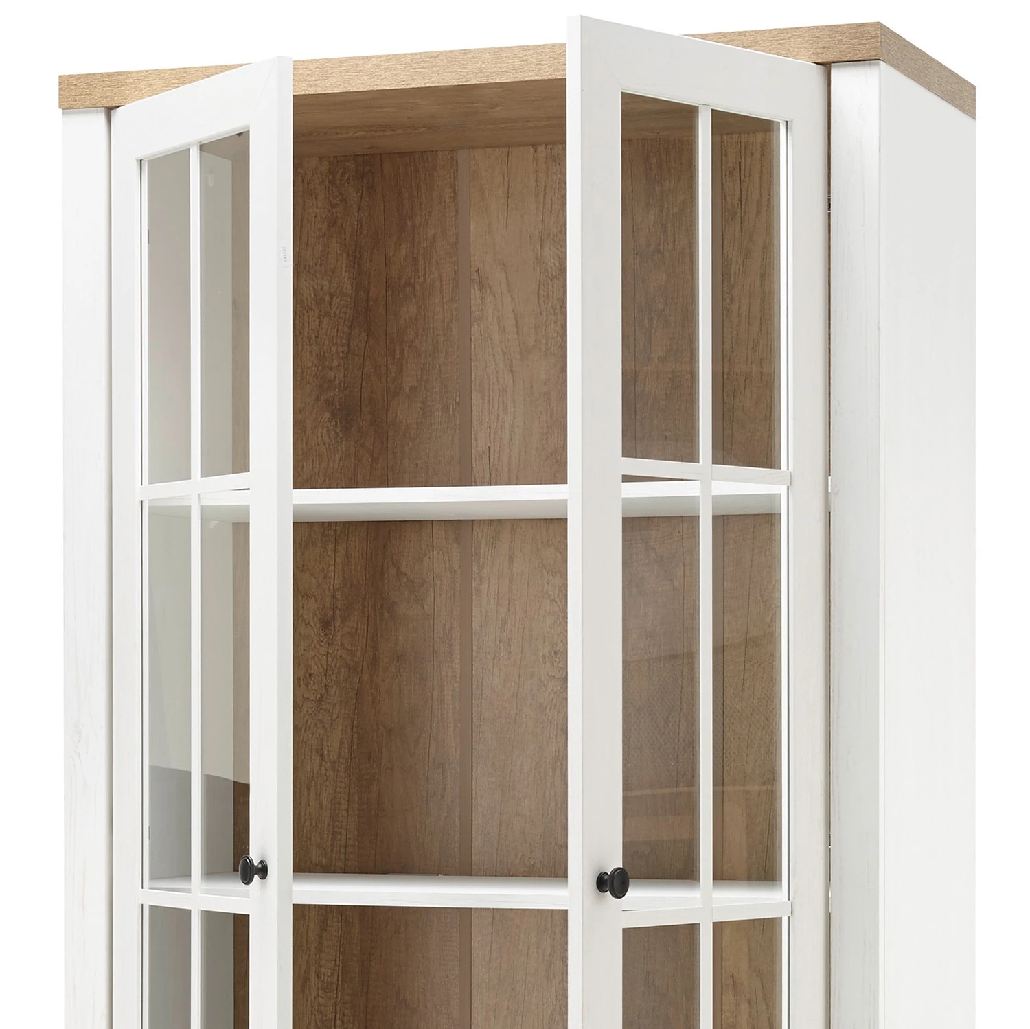 Norrwood Vitrinenschrank Proville - Eiche Weiß Dekor / Eiche Dekor 7 Norrwood Vitrinenschrank Proville - Eiche Weiß Dekor / Eiche Dekor – Bild 7