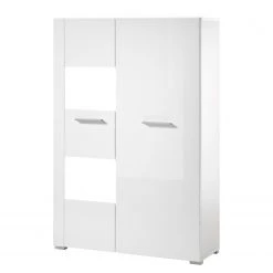 Loftscape Highboard Cely II - Hochglanz Weiß / Matt Weiß