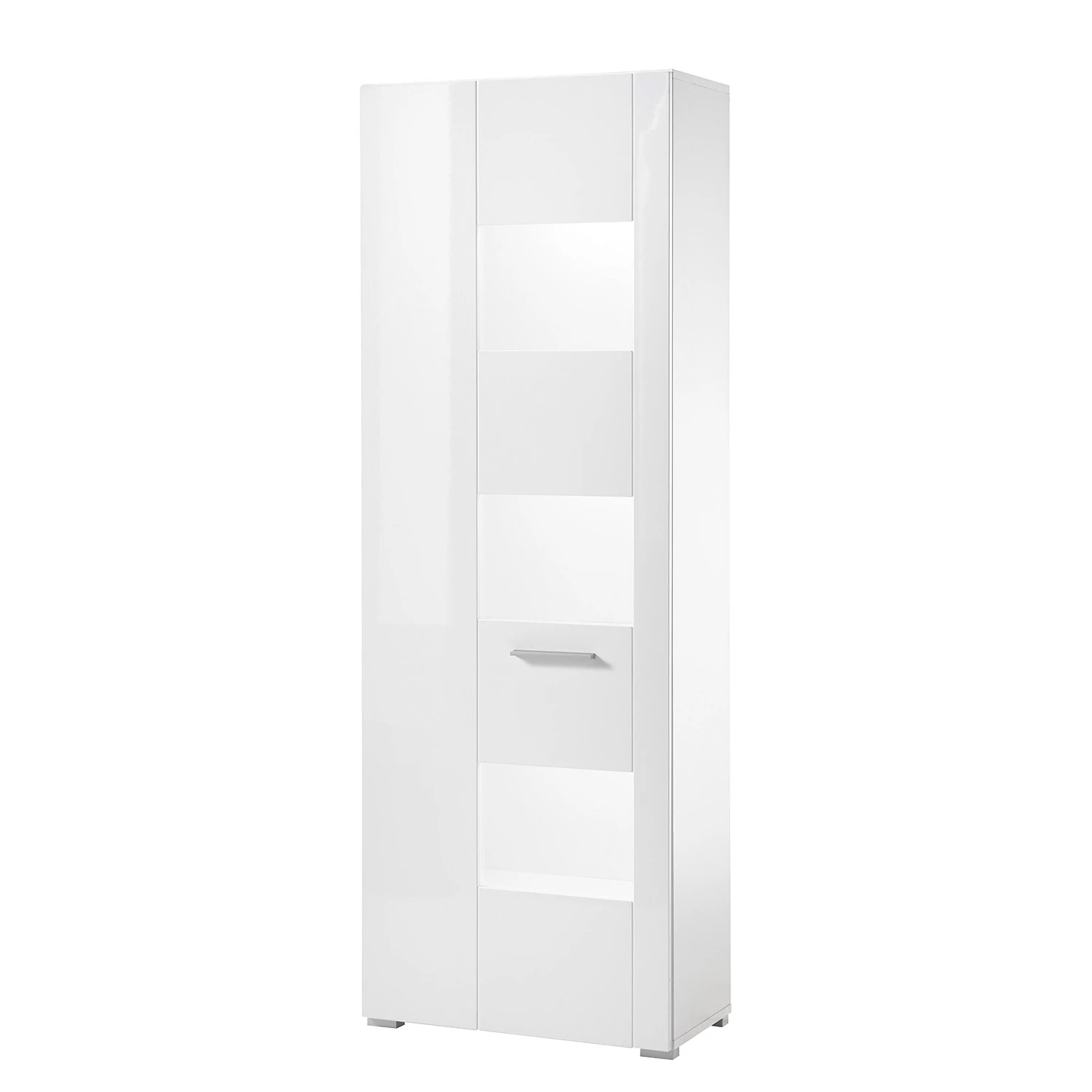 Loftscape Standvitrine Cely - Hochglanz Weiß / Matt Weiß 1 Loftscape Standvitrine Cely - Hochglanz Weiß / Matt Weiß