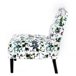 Kayoom Polsterstuhl Indira IV - Webstoff / Buche massiv - Schwarz / Grün & Weiß -Wohnzimmermöbel boutique en ligne 1000214216 200529 06062100285 DETAILS P000000001000214216