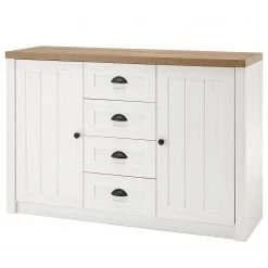 Norrwood Wohnwand Proville IV (4-teilig) - Eiche Weiß Dekor / Eiche Dekor -Wohnzimmermöbel boutique en ligne 1000214306 200527 07010600127 DETAILS P000000001000214306