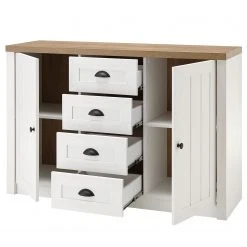 Norrwood Wohnwand Proville IV (4-teilig) - Eiche Weiß Dekor / Eiche Dekor -Wohnzimmermöbel boutique en ligne 1000214306 200527 07010800129 DETAILS P000000001000214306