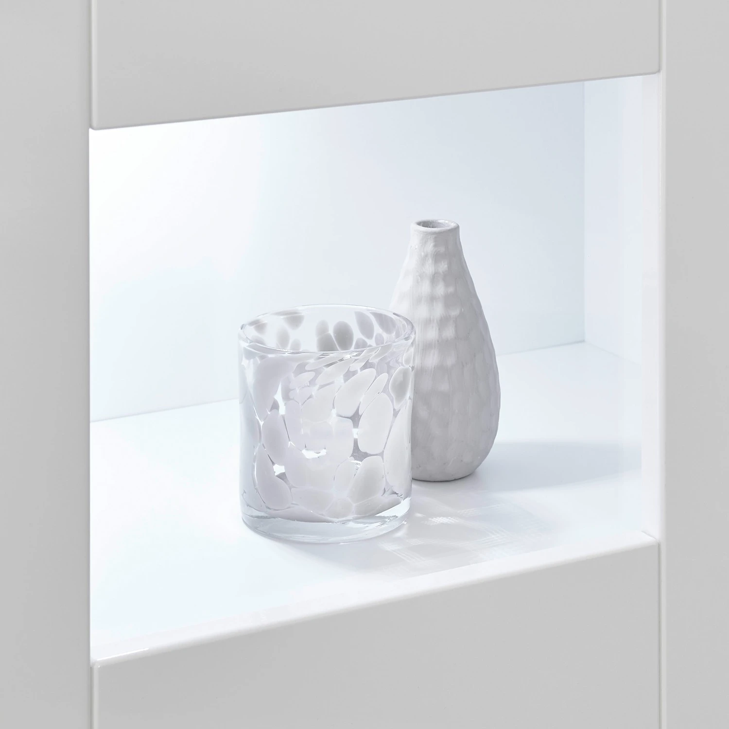 Loftscape Wohnwand Cely II (4-teilig) - Hochglanz Weiß / Matt Weiß 18 Loftscape Wohnwand Cely II (4-teilig) - Hochglanz Weiß / Matt Weiß – Bild 18