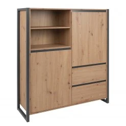 Red Living Highboard Denville - Eiche Artisan Dekor / Anthrazit