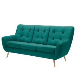 Fredriks Sofa Sawston I (3 -Sitzer) - Samt - Petrol