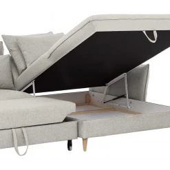 Fredriks Ecksofa Sketty - Microfaser - Hellgrau - Longchair davorstehend rechts - Schlaffunktion - Bettkasten -Wohnzimmermöbel boutique en ligne 1000215452 201209 18164700523 DETAILS P000000001000215452