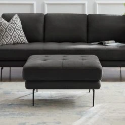 Mørteens Polsterhocker Hamina I - Flanell - Dunkelgrau -Wohnzimmermöbel boutique en ligne 1000216226 210107 16315000221 MOOD DETAILS P000000001000216226 mood