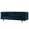 Red Living Sofa Botley (3-Sitzer) - Samt - Marineblau