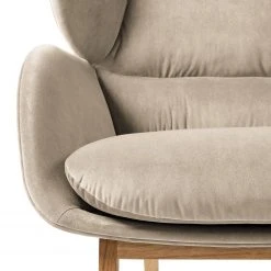 Studio Copenhagen Sessel Marols - Samt Shyla: Beige - Eiche Hell -Wohnzimmermöbel boutique en ligne 1000217181 201117 15583200078 DETAILS P000000001000217181