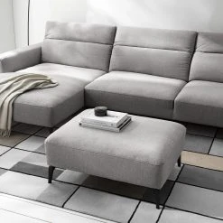 Studio Copenhagen Polsterhocker Berrie - Webstoff Milan: Hellgrau -Wohnzimmermöbel boutique en ligne 1000217333 210202 11080700022 MOOD DETAILS P000000001000217333 mood