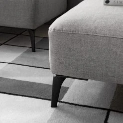 Studio Copenhagen Polsterhocker Berrie - Webstoff Milan: Hellgrau -Wohnzimmermöbel boutique en ligne 1000217333 210202 11080700023 DETAILS P000000001000217333