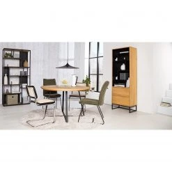 Studio Copenhagen Regal Flox II - Echtholzfurnier / Metall - Eiche / Schwarz -Wohnzimmermöbel boutique en ligne 1000218118 211021 122852000029 MOOD DETAILS P000000001000218118 mood