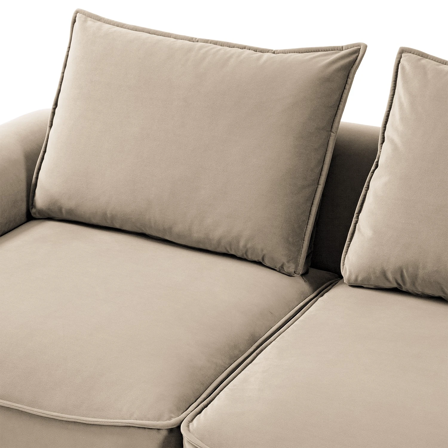 Studio Copenhagen Ecksofa Buckley II - Samt Shyla: Beige - Longchair davorstehend rechts 16 Studio Copenhagen Ecksofa Buckley II - Samt Shyla: Beige - Longchair davorstehend rechts – Bild 16