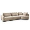 Studio Copenhagen Ecksofa Willows II - Samt Shyla: Beige - Ottomane davorstehend rechts