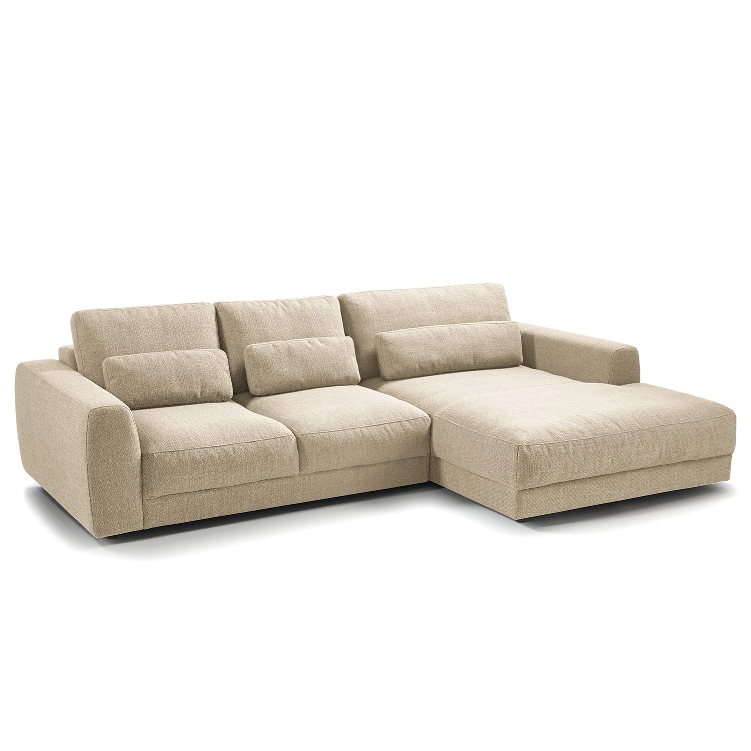 Studio Copenhagen Ecksofa Willows III - Webstoff Amila: Beige - Longchair davorstehend rechts 1 Studio Copenhagen Ecksofa Willows III - Webstoff Amila: Beige - Longchair davorstehend rechts