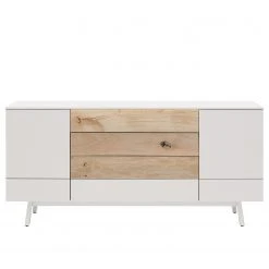 GWINNER Sideboard Misano - Weiß / Wildeiche - Ohne Beleuchtung