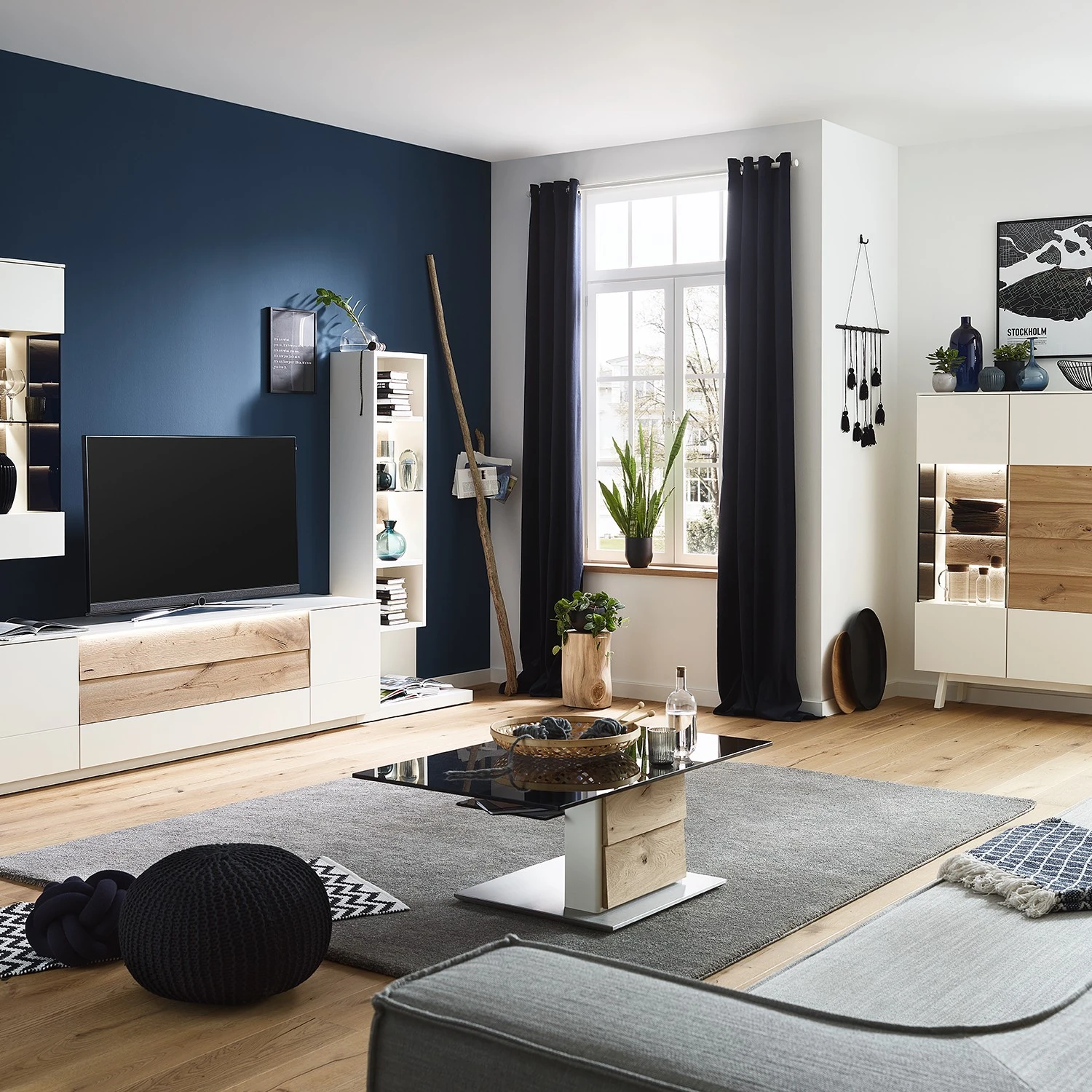 GWINNER Couchtisch Misano - Weiß / Wildeiche 3 GWINNER Couchtisch Misano - Weiß / Wildeiche – Bild 3