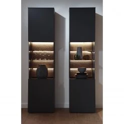 GWINNER Wohnkombination Misano II (3-teilig) - Anthrazit / Wildeiche - Mit Beleuchtung -Wohnzimmermöbel boutique en ligne 1000218338 200828 11290100184 MOOD DETAILS P000000001000218338 mood