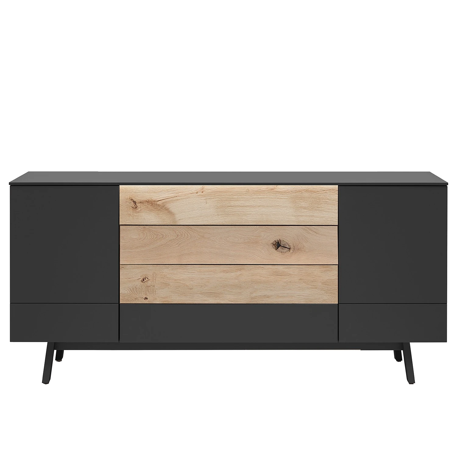 GWINNER Sideboard Misano - Anthrazit / Wildeiche - Ohne Beleuchtung 1 GWINNER Sideboard Misano - Anthrazit / Wildeiche - Ohne Beleuchtung