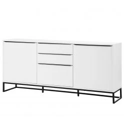 Fredriks Sideboard White Hall II - Matt Weiß / Schwarz
