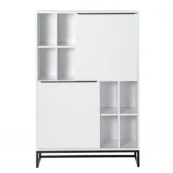 Fredriks Highboard White Hall - Matt Weiß / Schwarz -Wohnzimmermöbel boutique en ligne 1000218378 210311 12363900002 DETAILS P000000001000218378