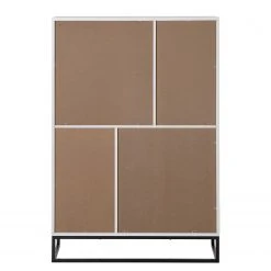 Fredriks Highboard White Hall - Matt Weiß / Schwarz -Wohnzimmermöbel boutique en ligne 1000218378 210311 12364300005 DETAILS P000000001000218378