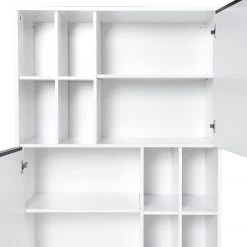 Fredriks Highboard White Hall - Matt Weiß / Schwarz -Wohnzimmermöbel boutique en ligne 1000218378 210311 12364500006 DETAILS P000000001000218378