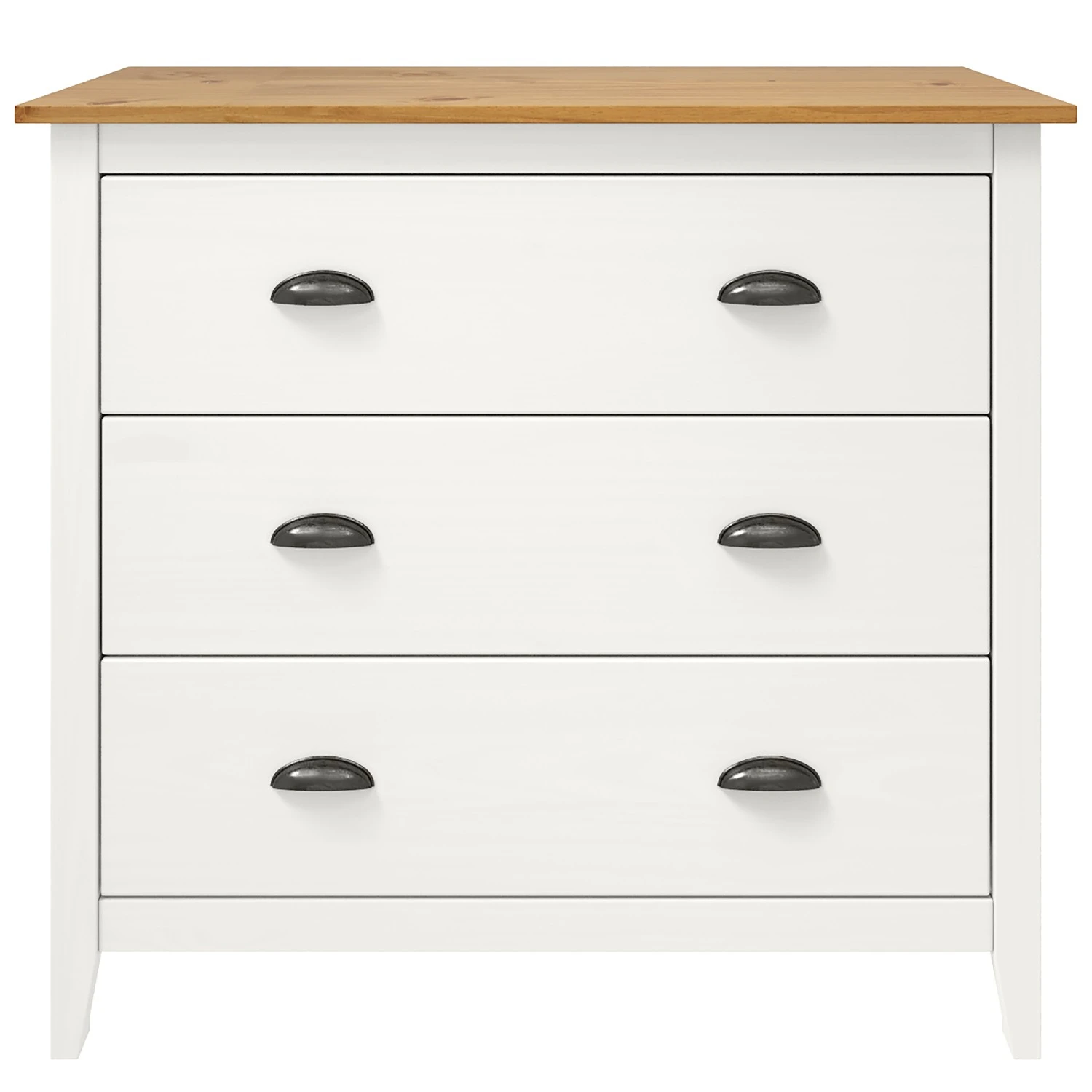 Maison Belfort Kommode Rivery III - Kiefer massiv - Weiß 3 Maison Belfort Kommode Rivery III - Kiefer massiv - Weiß – Bild 3