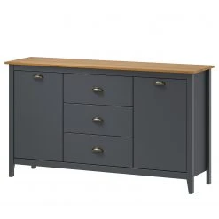 Maison Belfort Sideboard Rivery III - Kiefer massiv - Anthrazit