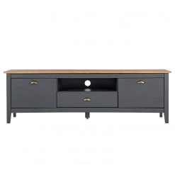 Maison Belfort TV-Lowboard Rivery II - Kiefer massiv - Anthrazit -Wohnzimmermöbel boutique en ligne 1000218461 220620 040 DETAILS P000000001000218461