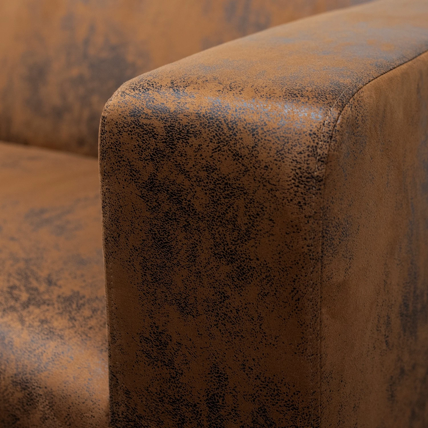 Fredriks Sofa Dacula I - Antiklederlook - Webstoff Afua: Braun 5 Fredriks Sofa Dacula I - Antiklederlook - Webstoff Afua: Braun – Bild 5