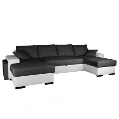 Fredriks Wohnlandschaft Bardwell - Kunstleder; Webstoff - Weiß / Grau