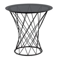 Loftscape Beistelltisch Dudley - Glas / Metall - Schwarz