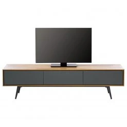 Studio Copenhagen TV-Lowboard Danica - Echtholzfurnier - Matt Dunkelgrau / Esche -Wohnzimmermöbel boutique en ligne 1000220429 210903 11024700083 DETAILS P000000001000220429