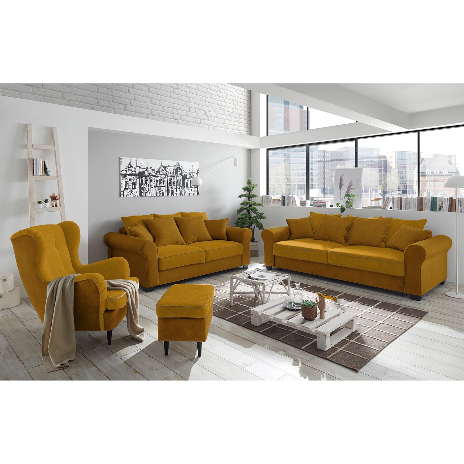 Fredriks Sofa Marcola (2-Sitzer) - Webstoff; Microfaser - Microfaser Salvo: Ocker 7 Fredriks Sofa Marcola (2-Sitzer) - Webstoff; Microfaser - Microfaser Salvo: Ocker – Bild 7