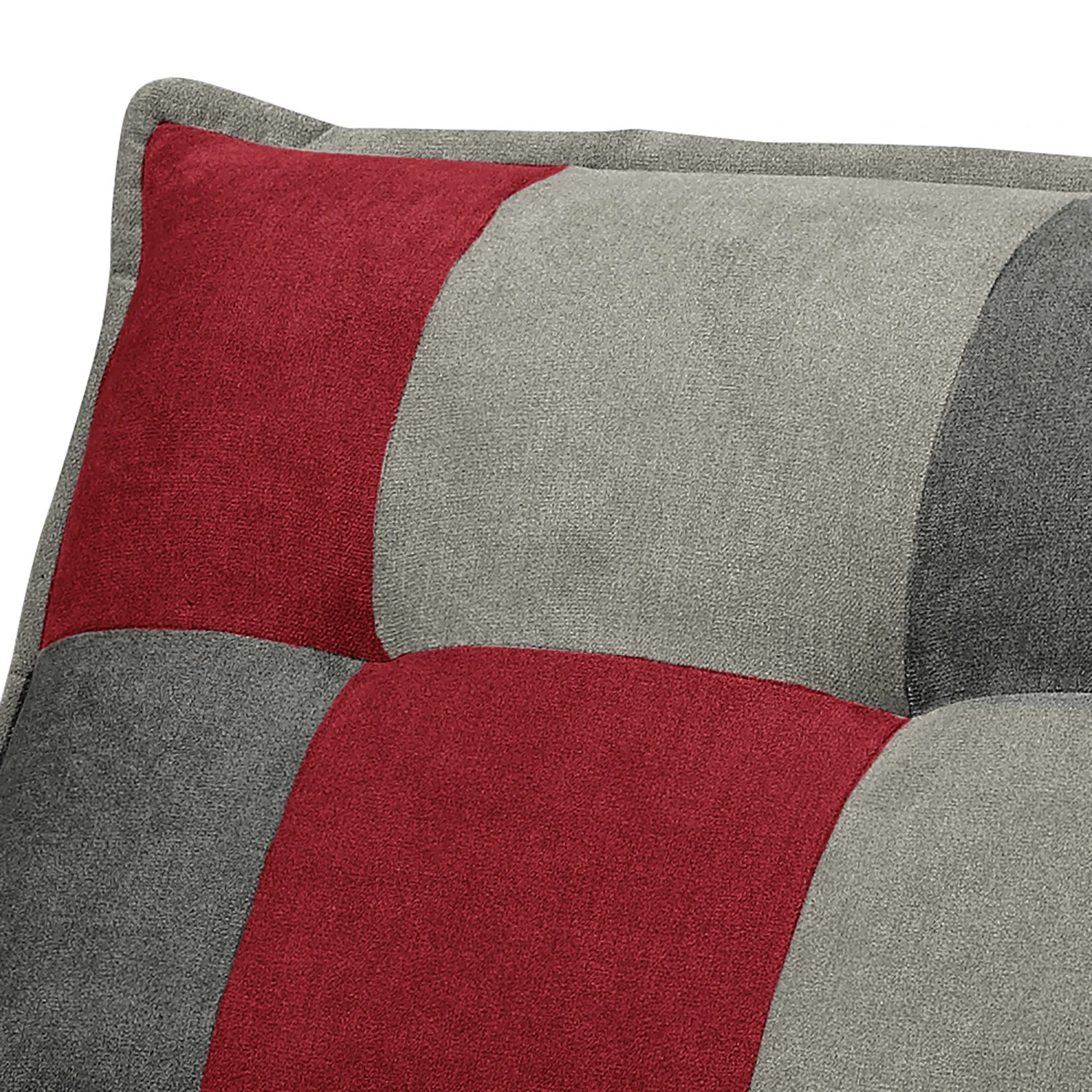 Fredriks Sofa Tutu (2-Sitzer) - Microfaser - Microfaser Ranu Patchwork: Beere / Grau 3 Fredriks Sofa Tutu (2-Sitzer) - Microfaser - Microfaser Ranu Patchwork: Beere / Grau – Bild 3