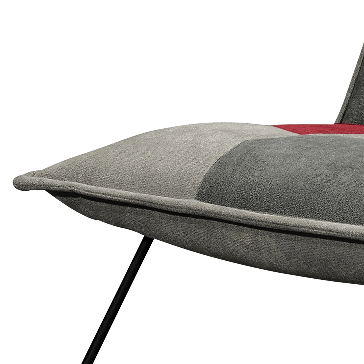 Fredriks Sofa Tutu (2-Sitzer) - Microfaser - Microfaser Ranu Patchwork: Beere / Grau 4 Fredriks Sofa Tutu (2-Sitzer) - Microfaser - Microfaser Ranu Patchwork: Beere / Grau – Bild 4