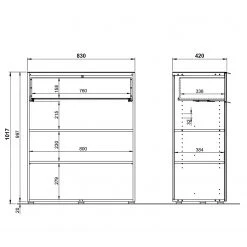 Germania Kommode Oakland II - Glas - Schwarz 13 Germania Kommode Oakland II - Glas - Schwarz -Wohnzimmermöbel boutique en ligne 1000223283 200826 06241000055 SKETCH DETAILS P000000001000223283 sketch