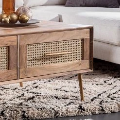 Ars manufacti Couchtisch Bowdon - Wiener Geflecht / Akazie massiv - Akazie / Gold -Wohnzimmermöbel boutique en ligne 1000223471 201002 06243300018 DETAILS P000000001000223471