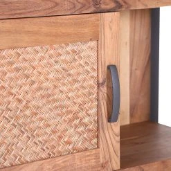 Ars manufacti Highboard Leyma - Rattan / Akazie massiv - Akazie / Anthrazit -Wohnzimmermöbel boutique en ligne 1000223472 200826 12351700025 DETAILS P000000001000223472