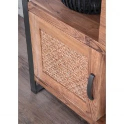 Ars manufacti Highboard Leyma - Rattan / Akazie massiv - Akazie / Anthrazit -Wohnzimmermöbel boutique en ligne 1000223472 200826 12351700026 DETAILS P000000001000223472